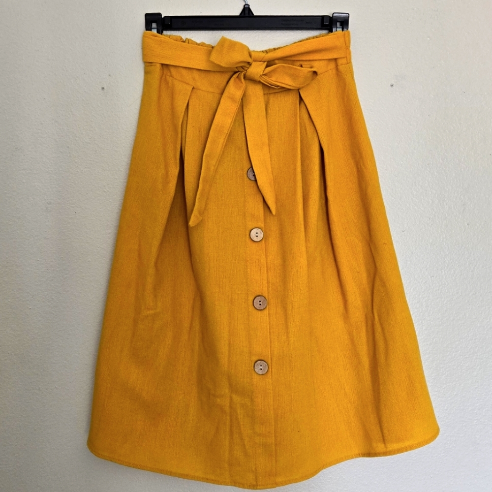 Mustard yellow skirt
